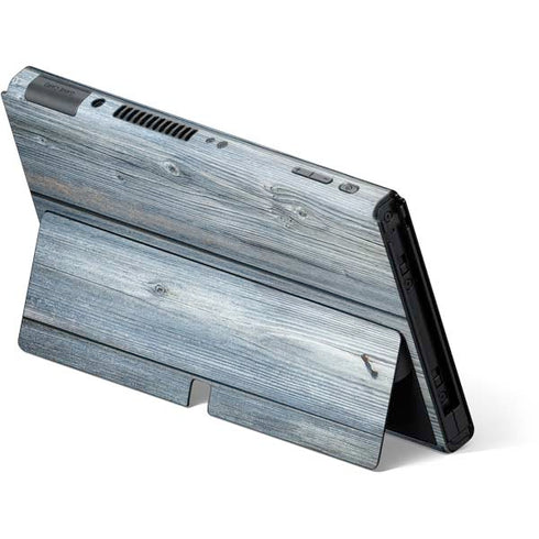 Weathered Blue Wood Nintendo Switch OLED (2021) Skin